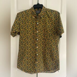Bonobos Slim Fit Rivera Shirt M Orange Print